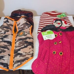 Camouflage and Red Dog Winter Apparel Set